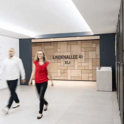 Eingangsbereich des Coworking Space Rivvers in Essen Innenstadt