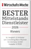Logo Wirtschaftswoche – Bester Mittelstands Dienstleister 2026